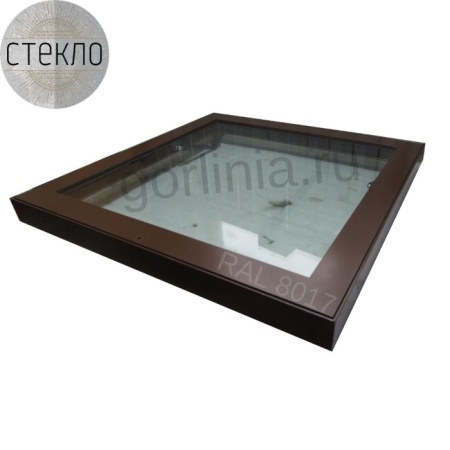 Люк в подвал со стеклом стеклогор 800х800*75 