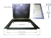 Напольный люк Стелс-У 800*1000п уголок утепленный схемы